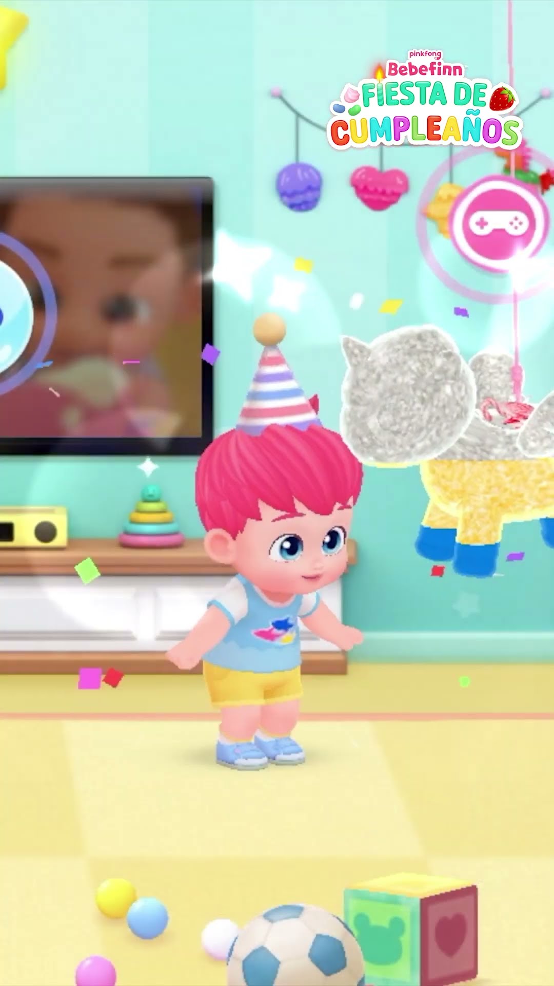 Celebra con FINN? Juego para Niños con Globos, Pastel y PiñataㅣBebefinn Fiesta de Cumpleaños App